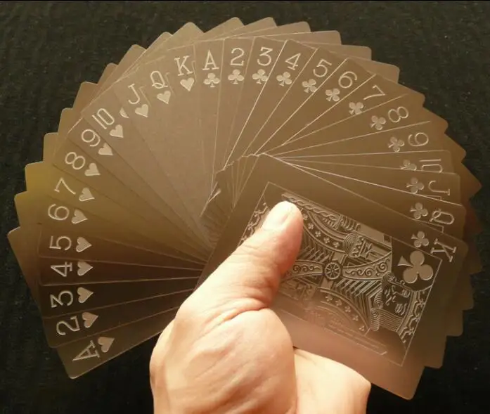 

Stainless Steel Playing Cards Metal Poker 54 Sheet Stage Magic Iron 0.7kg