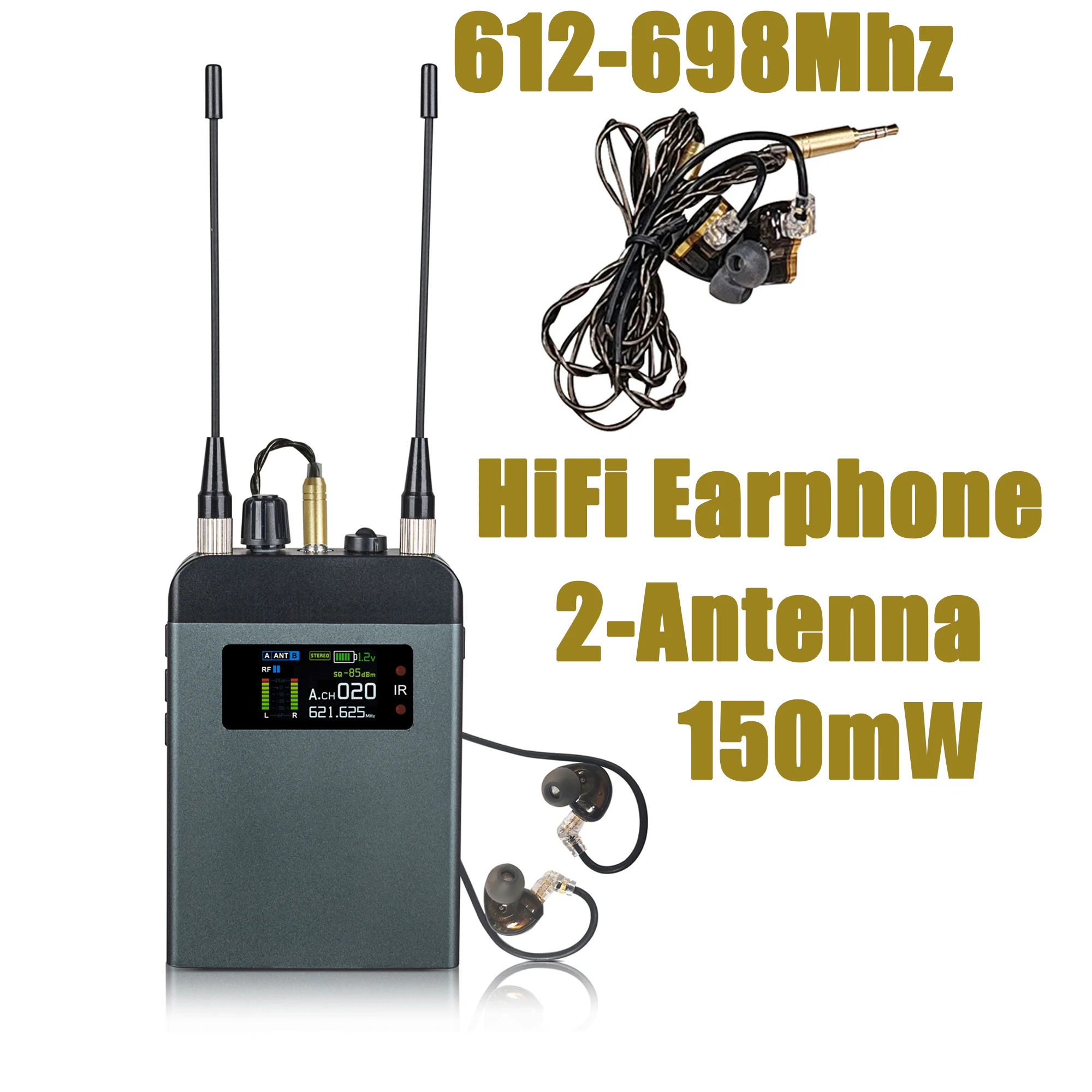Leicozic 1Pc Ontvanger Voor Pm20 Pm10 Mono / Stereo Draadloos In Oor Monitoring System500/600Mhz Metaal Links/Rechts Panning High-End