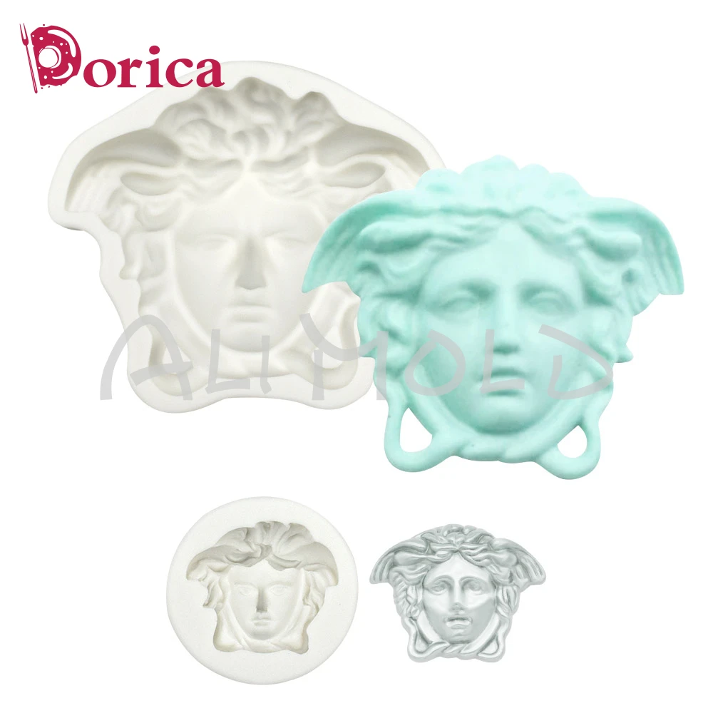 New 2 Size Goddess Head Silicone Mold DIY Fondant Chocolate Cake Decoration Mould Kitchen Cake Decorating Tools Bakeware