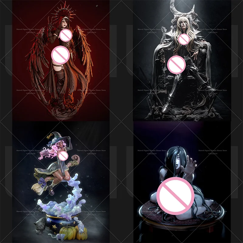 

Масштабная модель 1/24 1/18: Ведьма Хэллоуина, Королева Подземного мира, Темная Святая Дева. Сборная 3D-фигурка из смолы (GK), неокрашенная, белая модель.