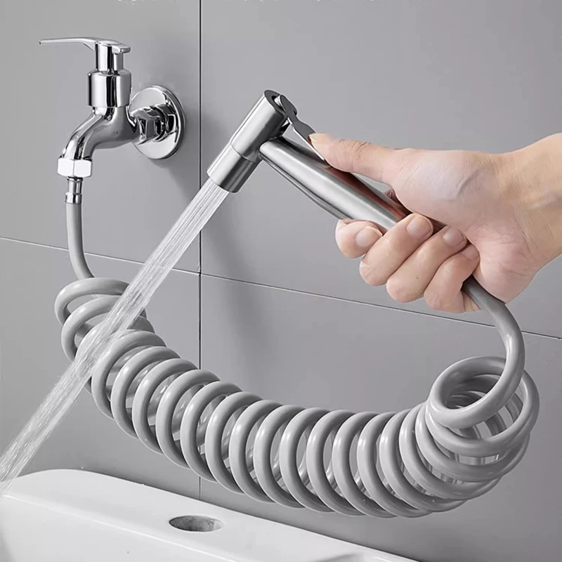 

High Pressure Dual Outlet Toilet Spray Gun Faucet Companion Booster for Women's Washing Machine And Household Toilet Flushing