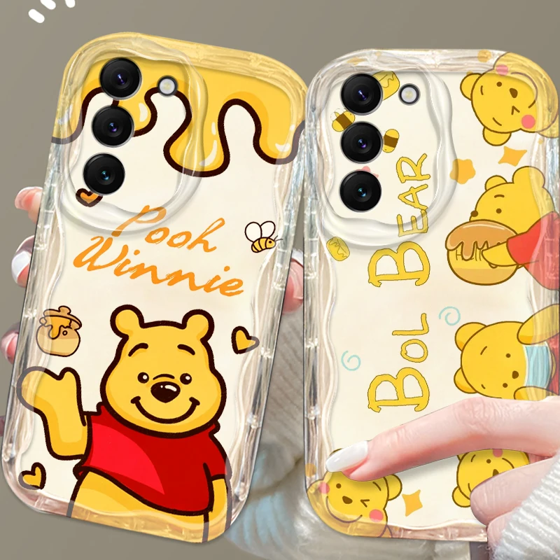 Disney Winnie The Poodle For Samsung S24 S23 S21 S20 Ultra Plus FE A73 A72 A71 A51 A31 A05S A05 A04 5G Wave Oil Soft Phone Case