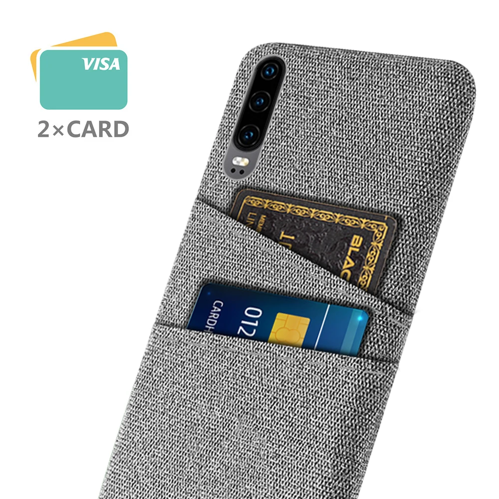 P30 For Huawei P30 P20 Pro Case Luxury Fabric Dual Card Phone Cover for Huawei P30 Lite P20 p20plus Pro Coque Funda P30 P30pro