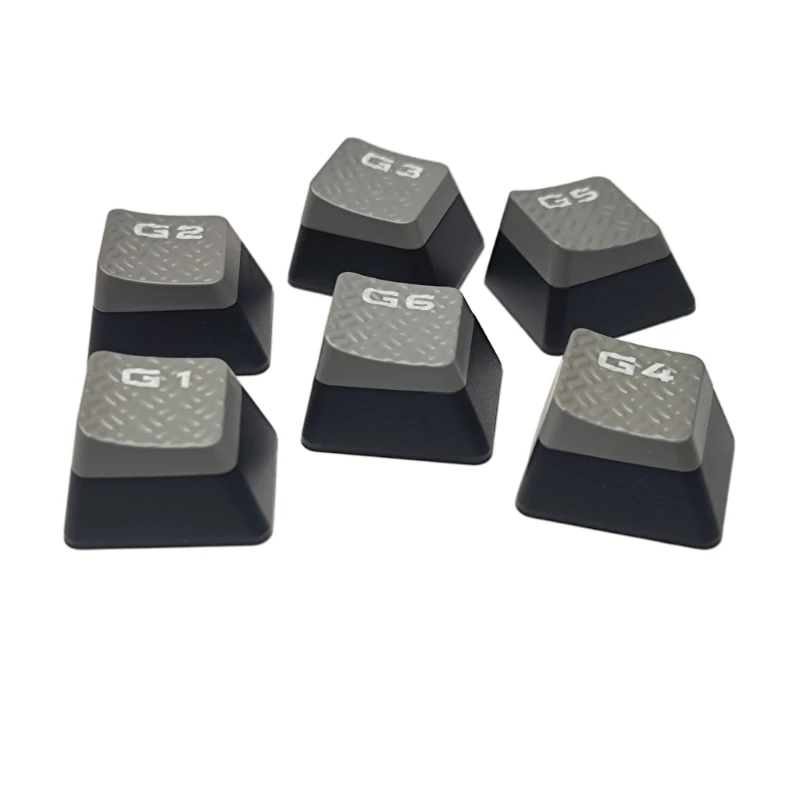 6 Key G1/2/3/4/5/6 Non-slip Texture Key Caps ABS Backlit Keycaps for STRAFE K95 Mechanical Keyboard