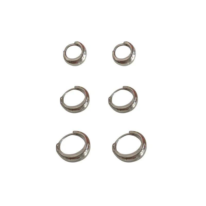 925 silver Gold Earrings Zircon Simple Circle Drop Earrings For Women Gift Earings Fashion Jewelry