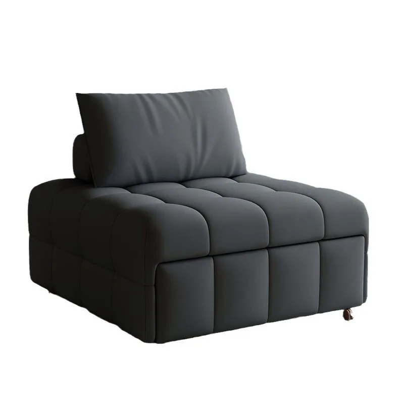 

small apartment, living room multi-functional lazy, pull-out sofa bed, cream wind puffs, sofa dual-purpose telescopic