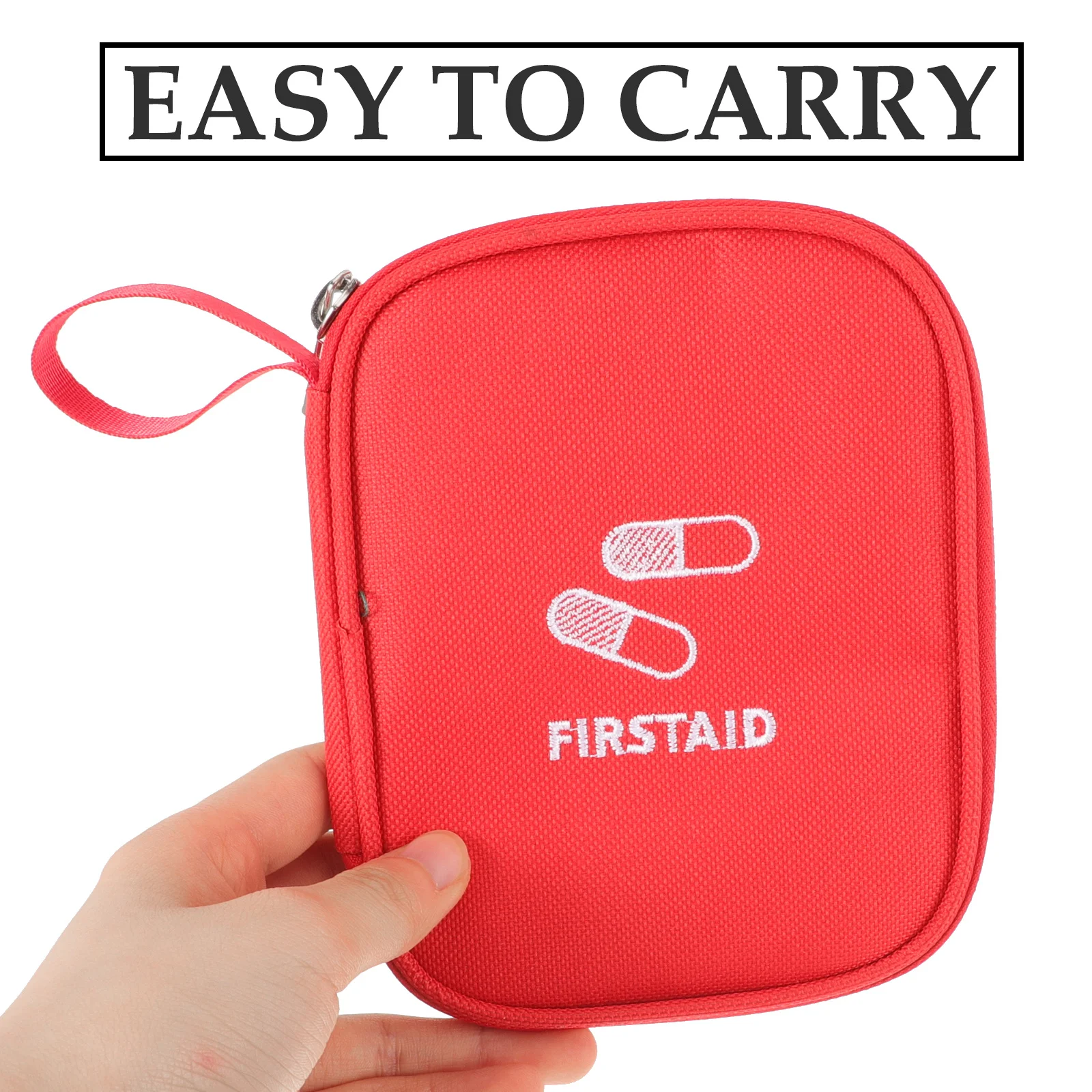 حقيبة أدوات الإسعافات الأولية المحمولة لحبوب الطوارئ والسفر مجموعات طبية خفيفة الوزن ومتينة محلول تخزين منزلي خارجي أكسفورد #3