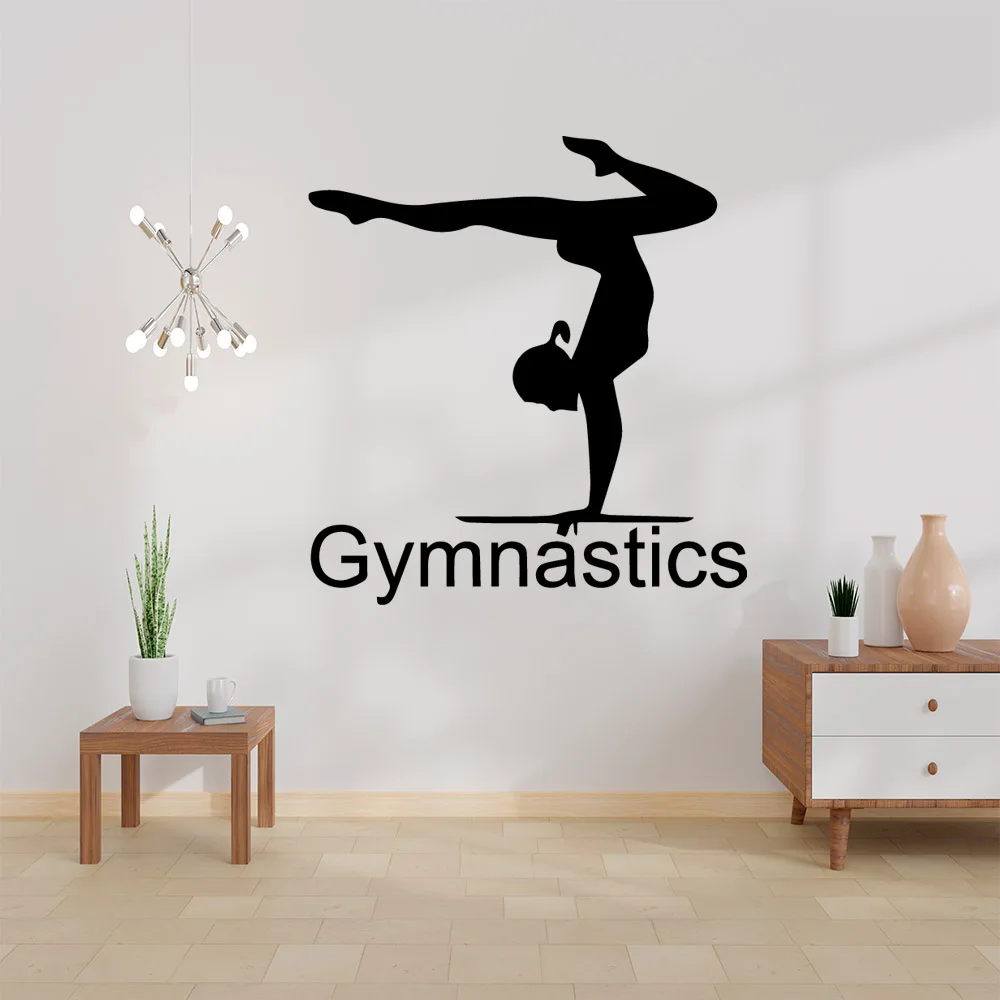 1PC Colorful Gymnastics Removable Art Vinyl Wall Stickers For Living Room Decor Decoration Accessories