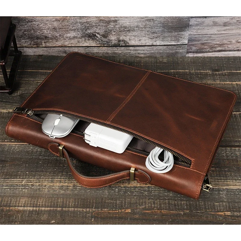 Applicable To The New Macbook Pro14.2 Inch, 15.4/16inch Protective Case Leather Apple Laptop Laptop Bag Cowhide Inner Bag