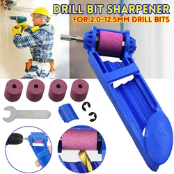 1set Portable Drill Bit Sharpener Corundum Grinding Wheel Bit Power Tools Drill Bit Sharpening Grinding Machine Accessories