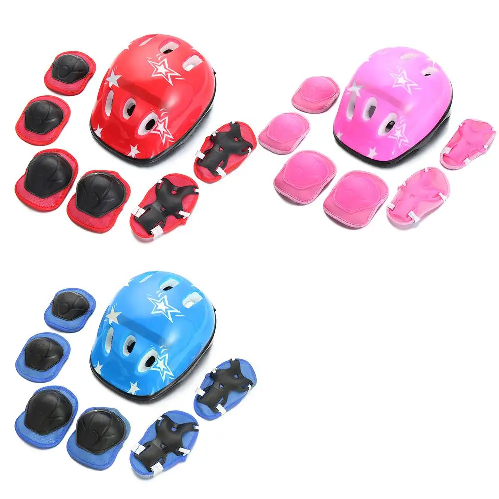 AliExpress NONE New Kids Helmet Knee Elbow Pad Set Swegway Gear Skate Cycling Bike Safety