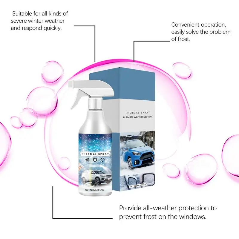 De Icer For Car Windshield Spray Deicer Spray Car Deicer Defrost Spray Windshield Liquid Deicer Car Window Cleaner De-Icer Spray