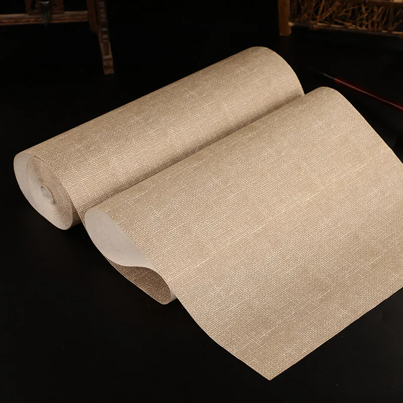Wax Dye Linen Texture Half Ripe Xuan Paper Scroll Thickened Retro Calligraphy Contest Rice Paper Art Work Craft Sheet Fine Papel