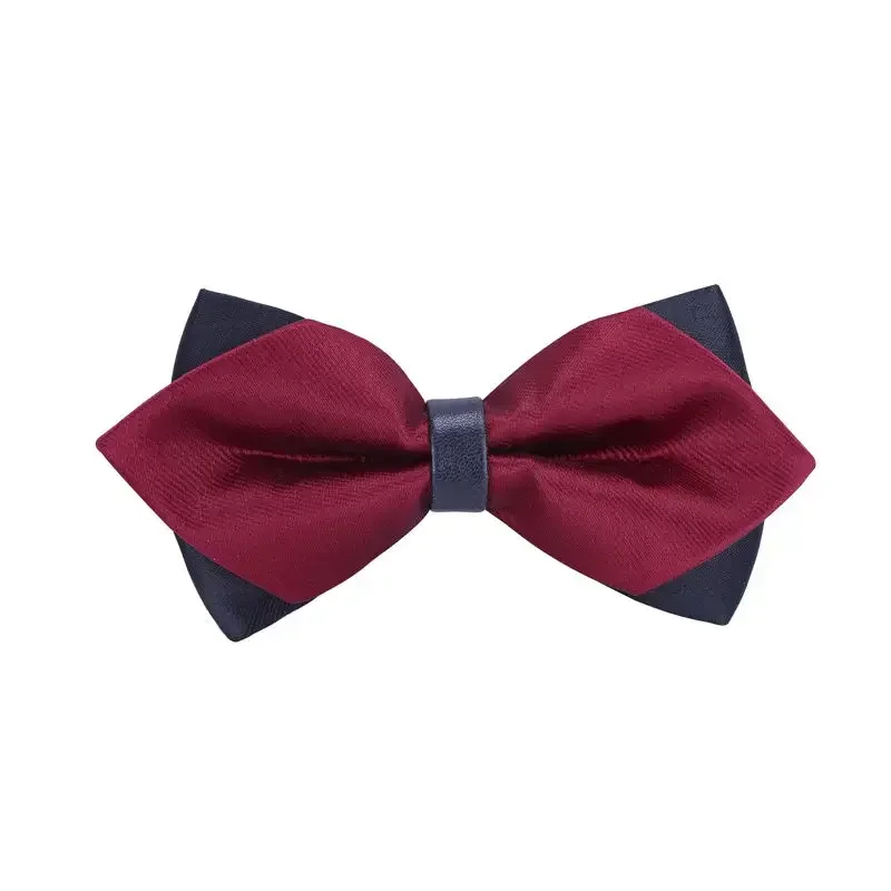 Men's best man and groom black wine red tie suit shirt men's wedding bow female Korean version bow tie