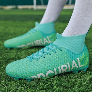 Zhenzu Größe 31-45 Original Society Boot Professionelle Feldstiefel Professionelle Boots Männer Kinder Fußballschuhe Schuhe Schuhe Futsal Fußballschuhe für Jungen Mädchen 10 Futsal -Tennis für Frauen für Frauen - №3