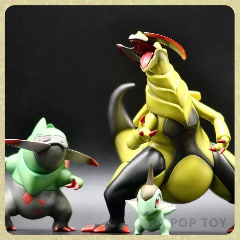 Pokemon Axew Fraxure Haxorus Set figura de Anime Tranchodon Evolution estatuilla PVC modelo coleccionable estatua escritorio decoración juguete regalos