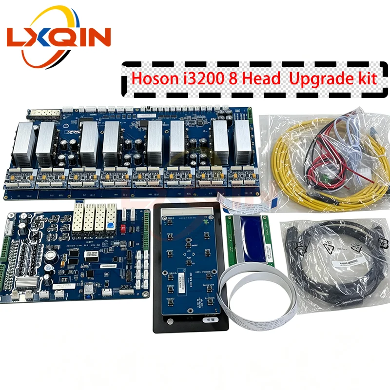 LXQIN i3200 8Heads Hoson Board Kit for EPS i3200 Print Head for Sublimation/ UV//Eco Solvent Roll-to-roll Printer Upgrade kit