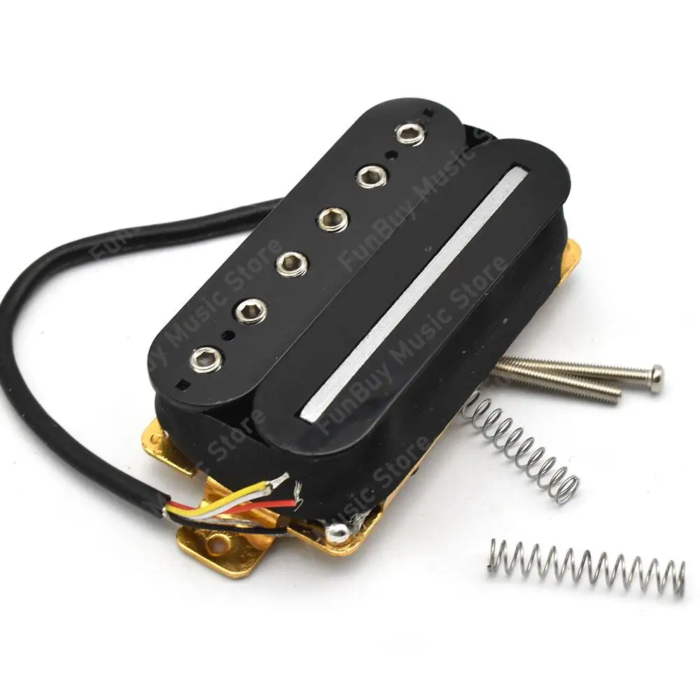 1Pcs Humbucker Blade/Hex Screw Adjusting Dual Coil Electric Guitar Pickup with 4 Conduct Cable Neck Bridge Pickup Coil Splitting