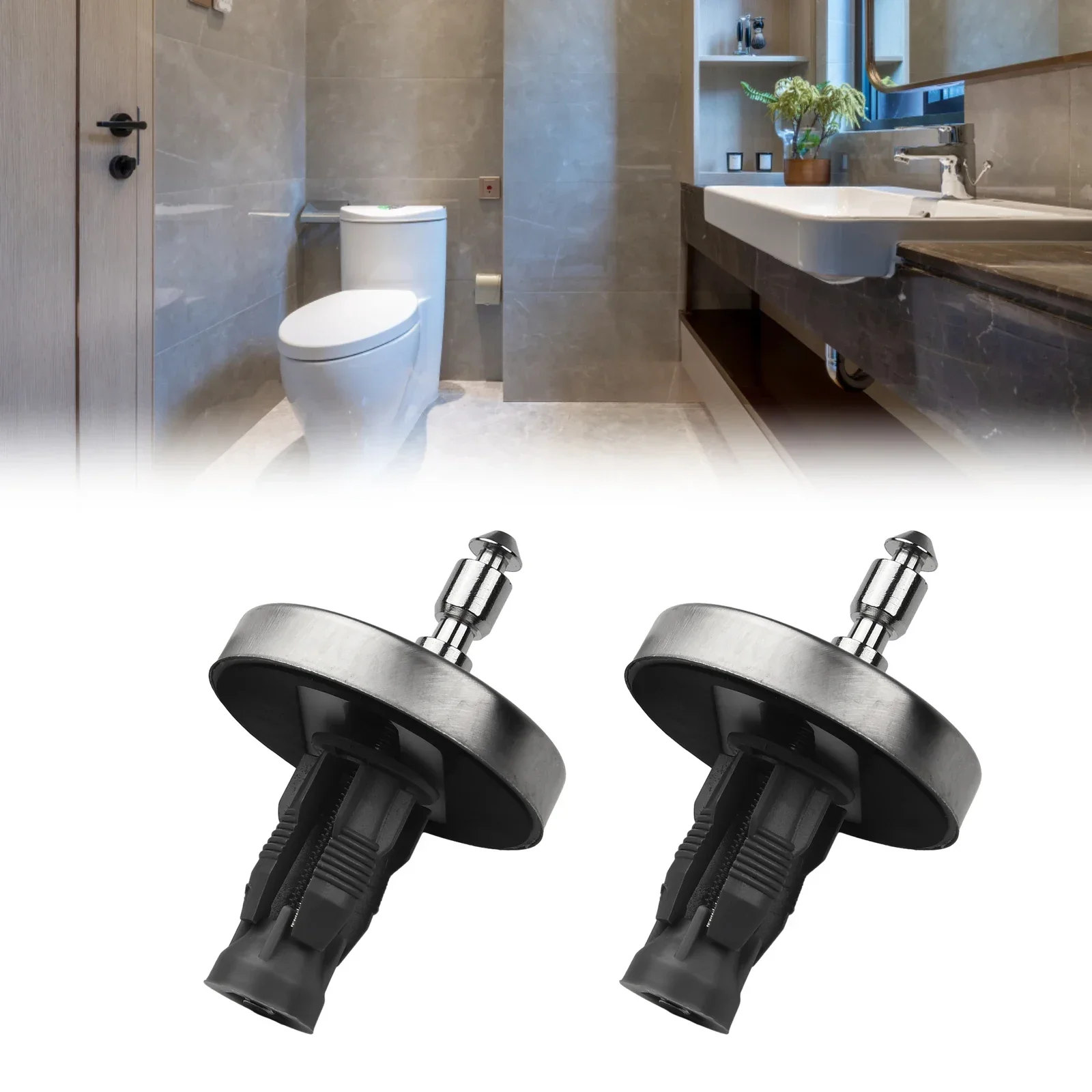 Cerniere per sedili WC da 2 pezzi Cerniera fissa superiore Montaggi in acciaio inossidabile Viti a sgancio rapido di ricambio per WC Bagno