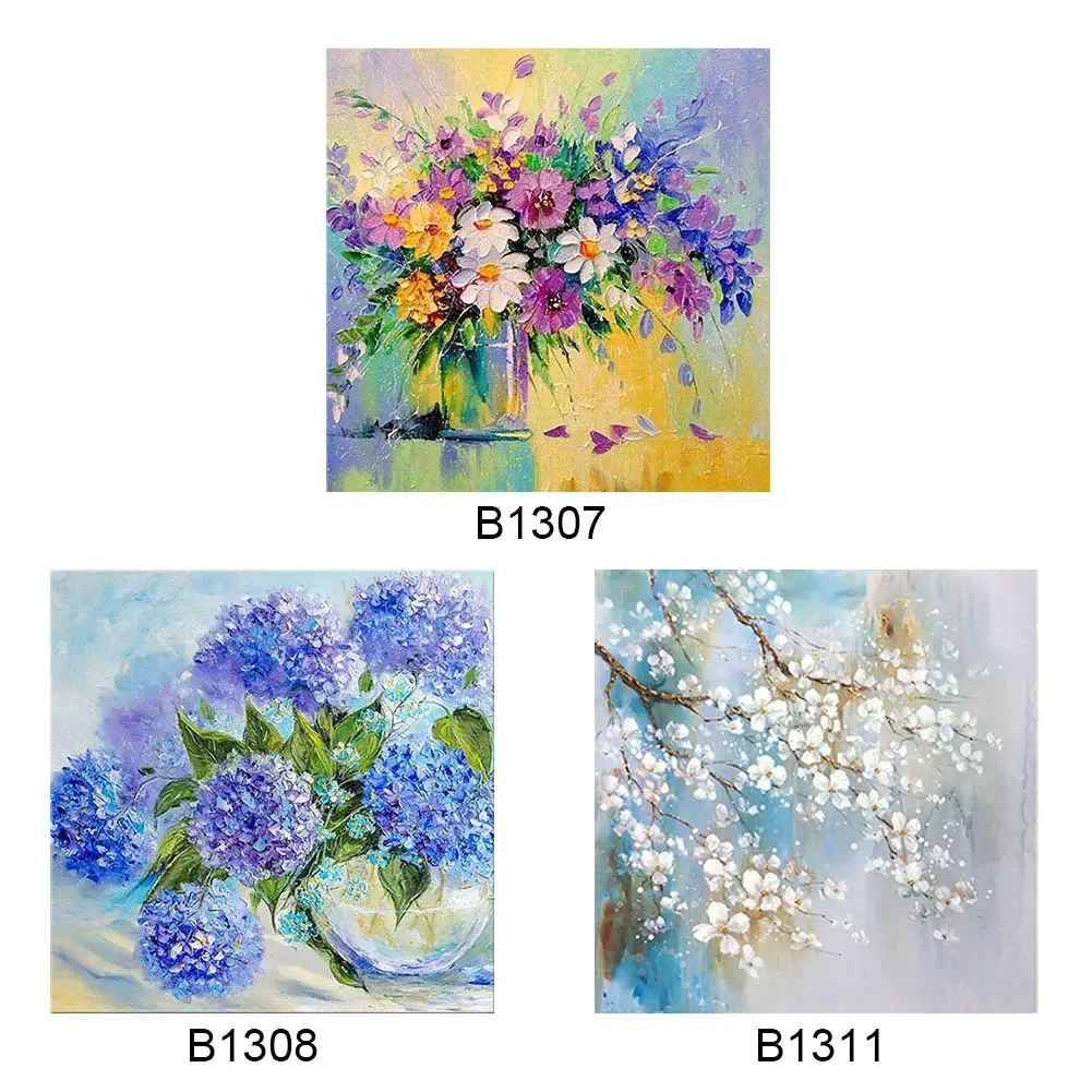 281068 Flower Oil Paint By Numbers Kit DIY Acrylic Painting on Canvas Frameless Crafts