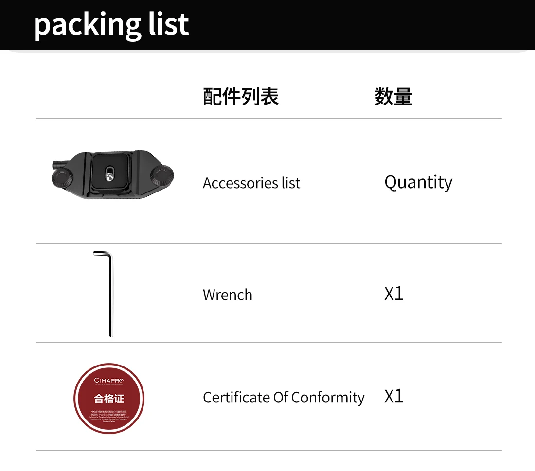 XILETU Cimapro Rucksack-Kamera-Clip, universelle Arca Swiss Schnellwechselplatte für DSLR, Sony, Nikon, Kamera, problemlos – Detail 19