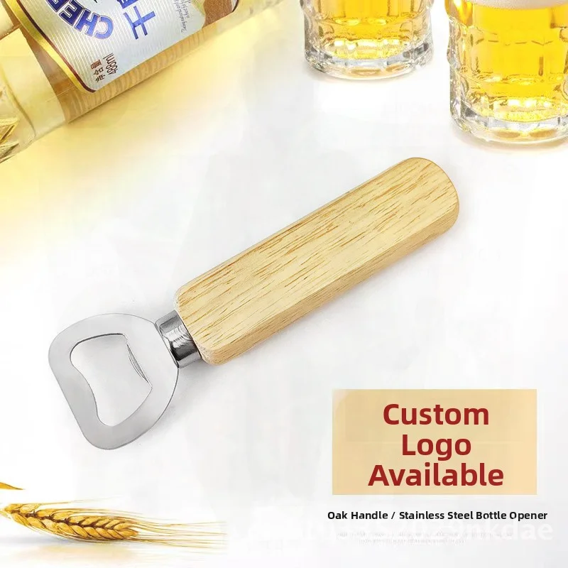 

Многофункциональная открывалка для крышек из нержавеющей стали, металлическая отвертка для пива, открывалка для бутылок с деревянной ручкой, различные цвета