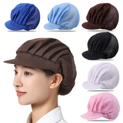 Hat Kitchen Cooking Chef Cap Food Service Hair Nets Chic Work Accessories Women Bandage Adjustable Cap Solid