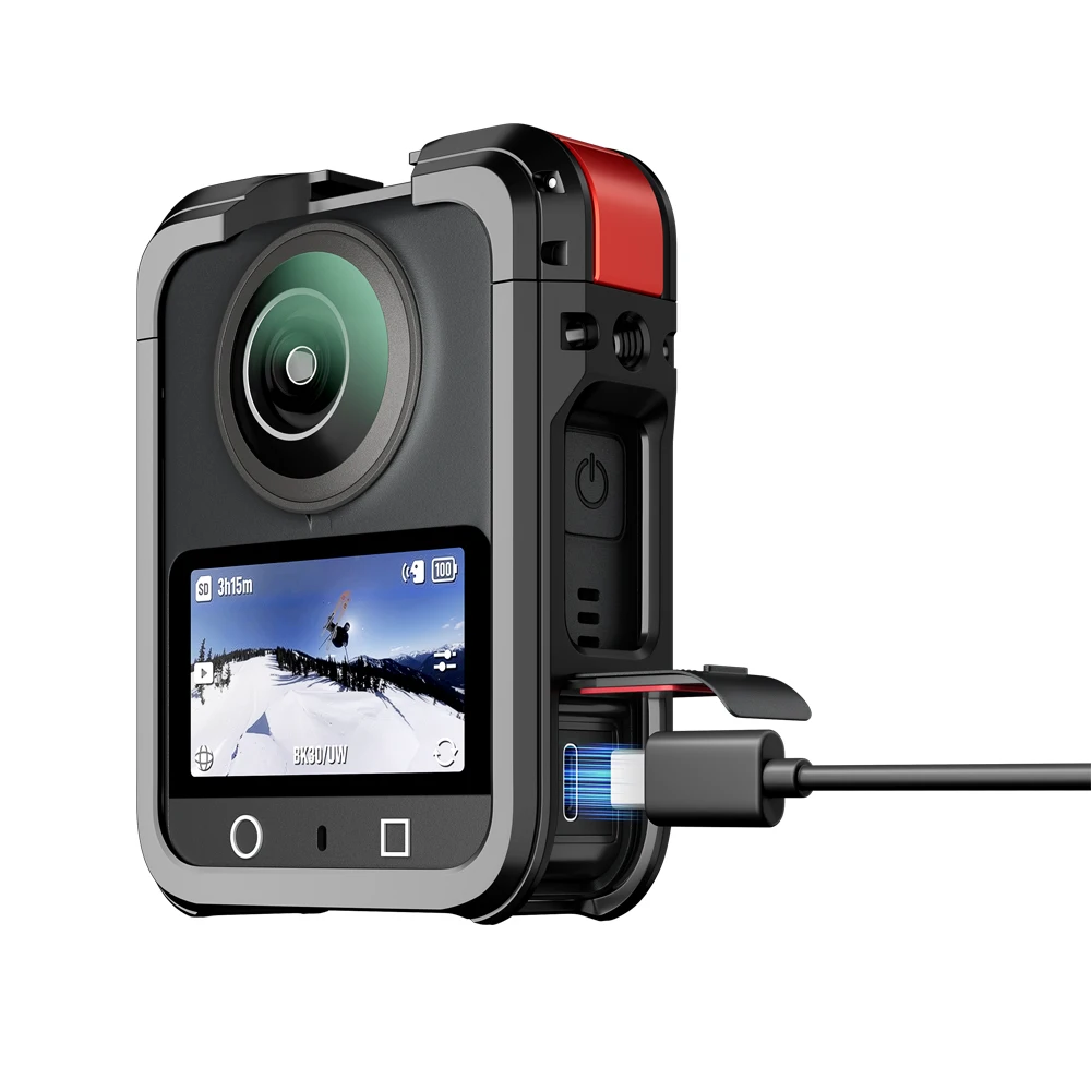 Metal Expansion Rig Cage with lens cap for DJI Osmo 360,Horizontal/Vertical Switching, Quick-release Cold Shoe Mount  Frame