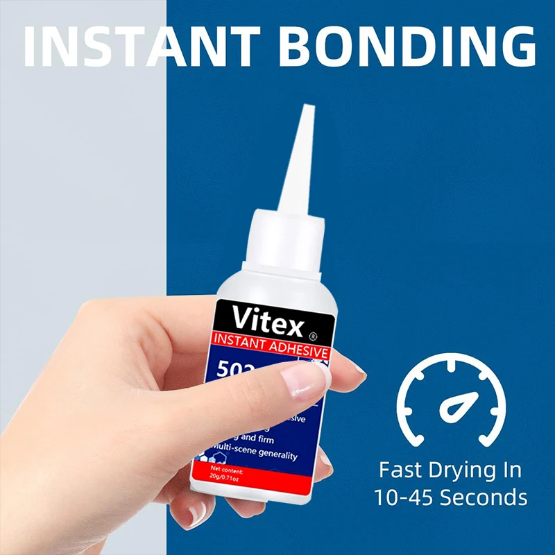 Vitex 1-5 шт. 502 20 мл сильный клей цианоакрилатный клей быстросохнущий резиновый керамический металлический прочный жидкий клей