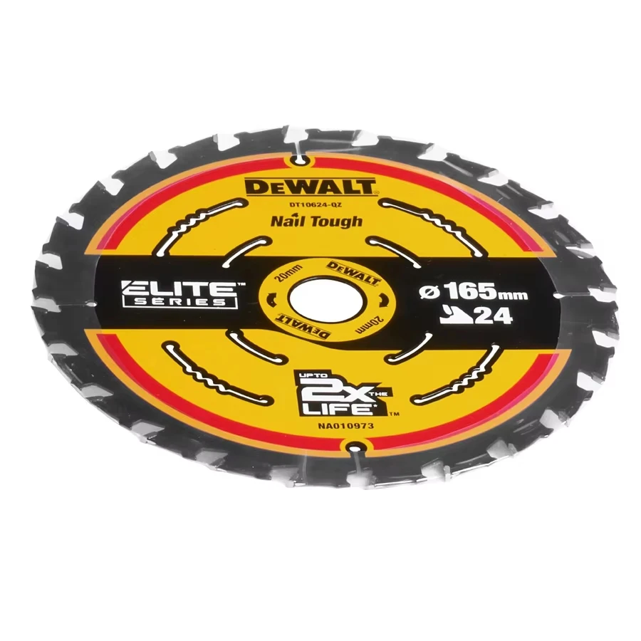 DEWALT DT10624-A9 Woodworking Saw Blade 24T Construction Circular Saw Blade Power Tool Accessories 165mm x 20mm