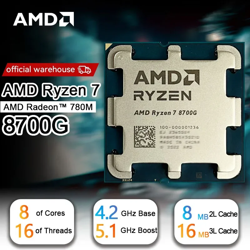 AMD R7 8700G CPU processor Ryzen 7 8700G Socket AM5 New but without cooler