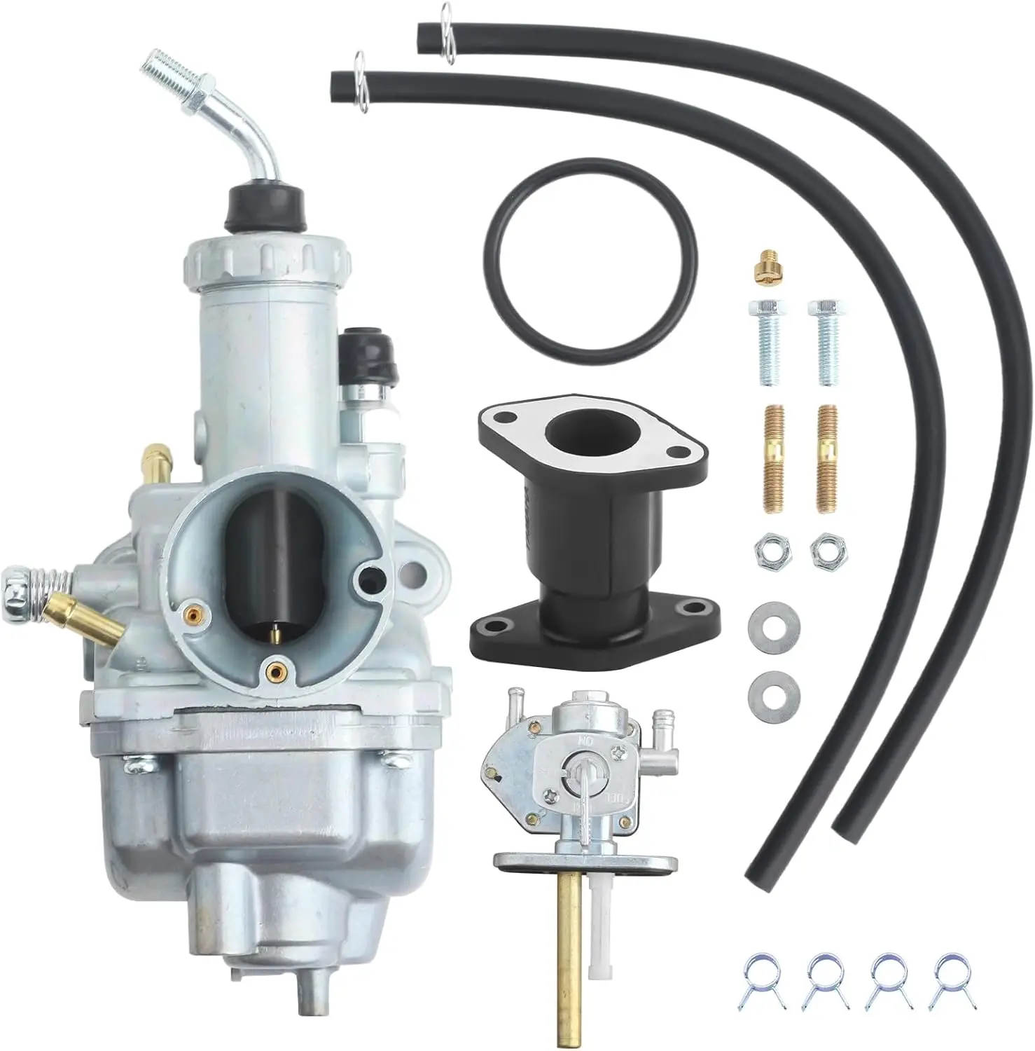 Carburatore per Yamaha Breeze 125 1989-2004, YFM125 Grizzly 125 2004-2013 con Collettore di Aspirazione/Valvola Carburante