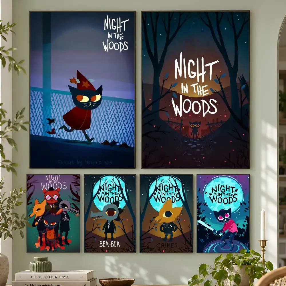Spiel N-Night In The Woods Anime Poster Wandkunst Heimdekoration Wohnzimmer Schlafzimmer Büro Studentenwohnheim Apartment Geschenk