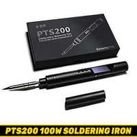 PTS200 Electric Soldering Iron Smart Mini Portable 100W Fast Heating Soldering Station Universal PTS201/TS101/TS100 Tip