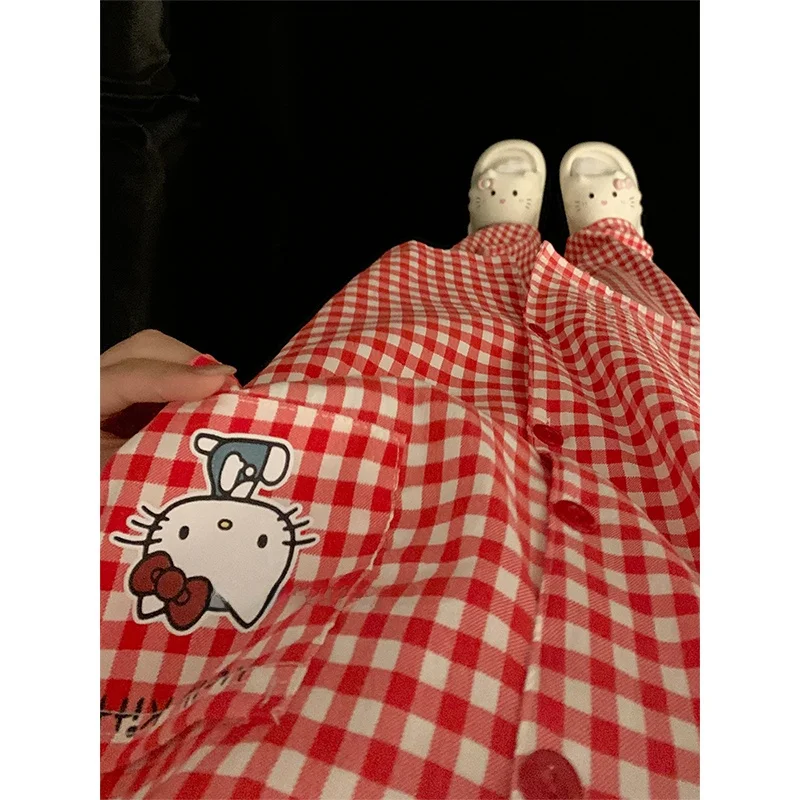 

HelloKit Summer ort Sve комплект одежды из чистого хлопка, женская домашняя одежда, футболка с мультяшным принтом, повседневная одежда