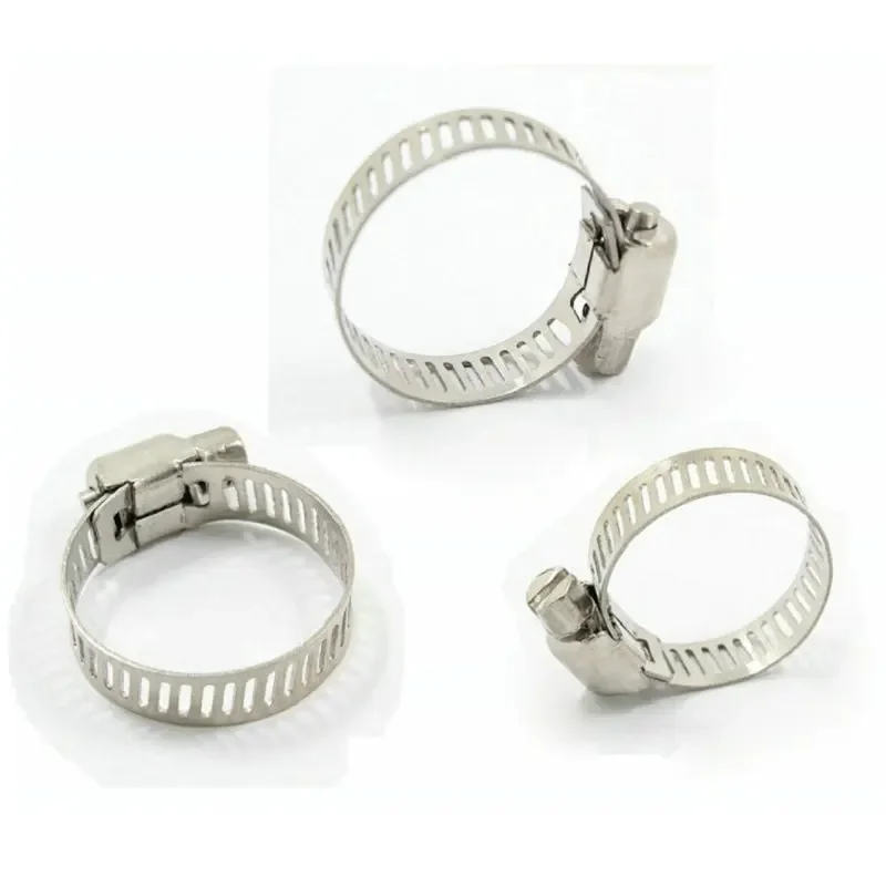 

20 x регулируемые хомуты для шлангов из нержавеющей стали, червячный зажим для топливопровода, 25-38 мм
