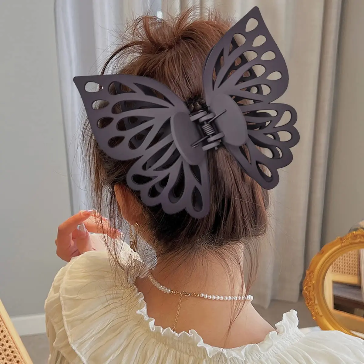 1PC Fashion Butterfly Hair Claws 5.3inch Large Hair Clips Claws Women Girls Hair Accessories