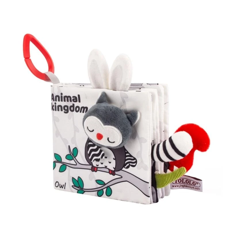 Q0KB buik voor tijdboek Book Developmental Words & Animal Cognition Toy voor baby