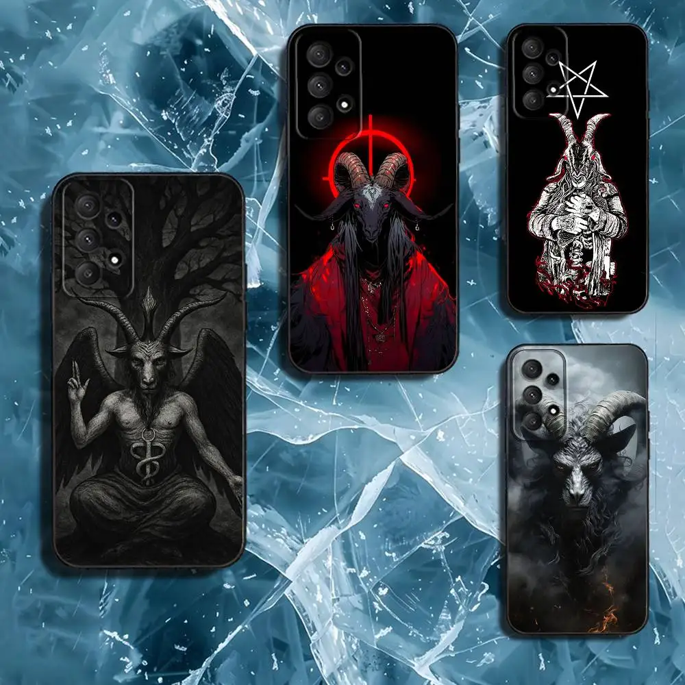 

Satanic GoatS S-Satan Devil Phone Case For Samsung Galaxy A13,A21s,A22,A31,A32,A52,A53,A71,A80,Soft Black Shell