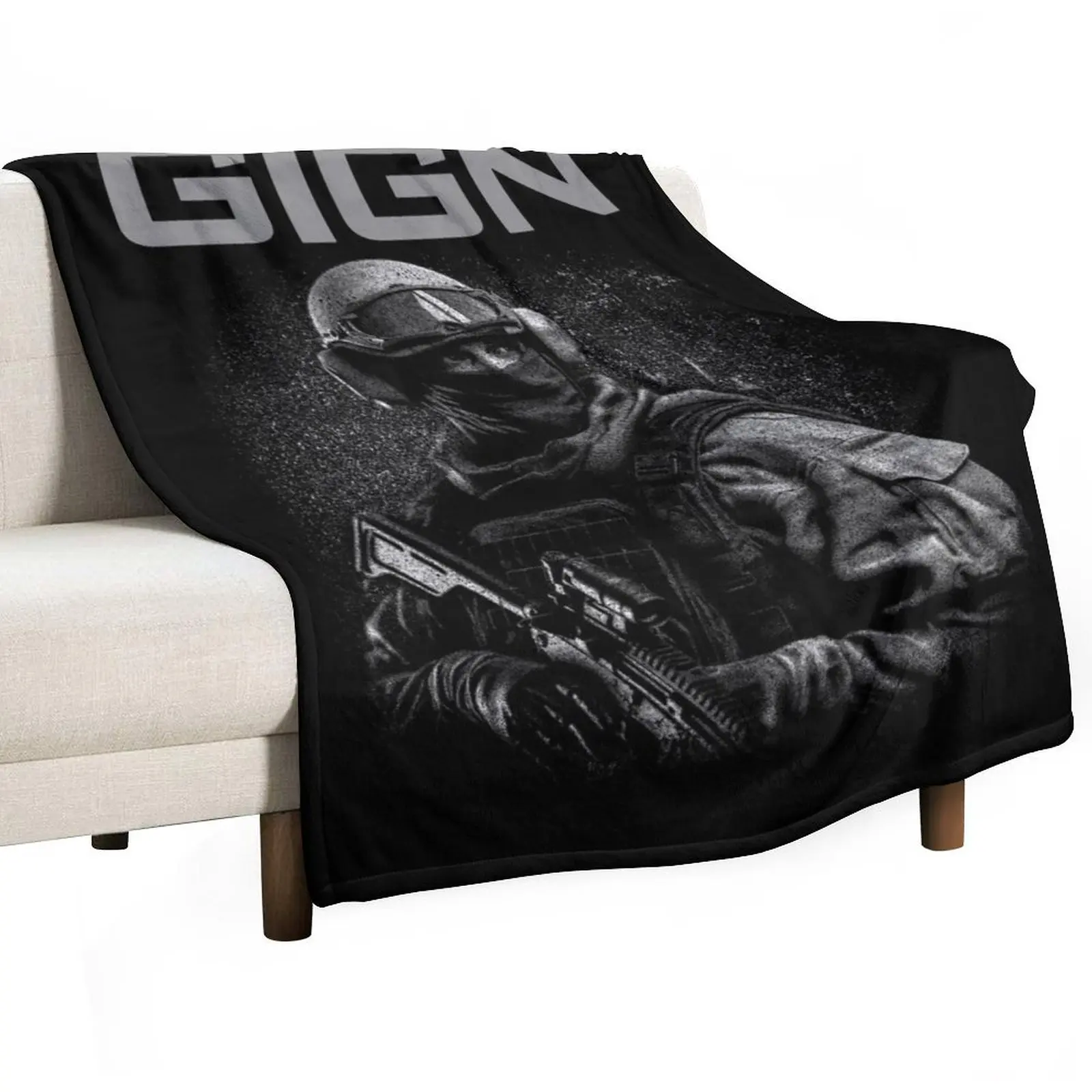 

GIGN - The Elite French Special Forces Throw Blanket wednesday Cute Plaid Flannel Blankets