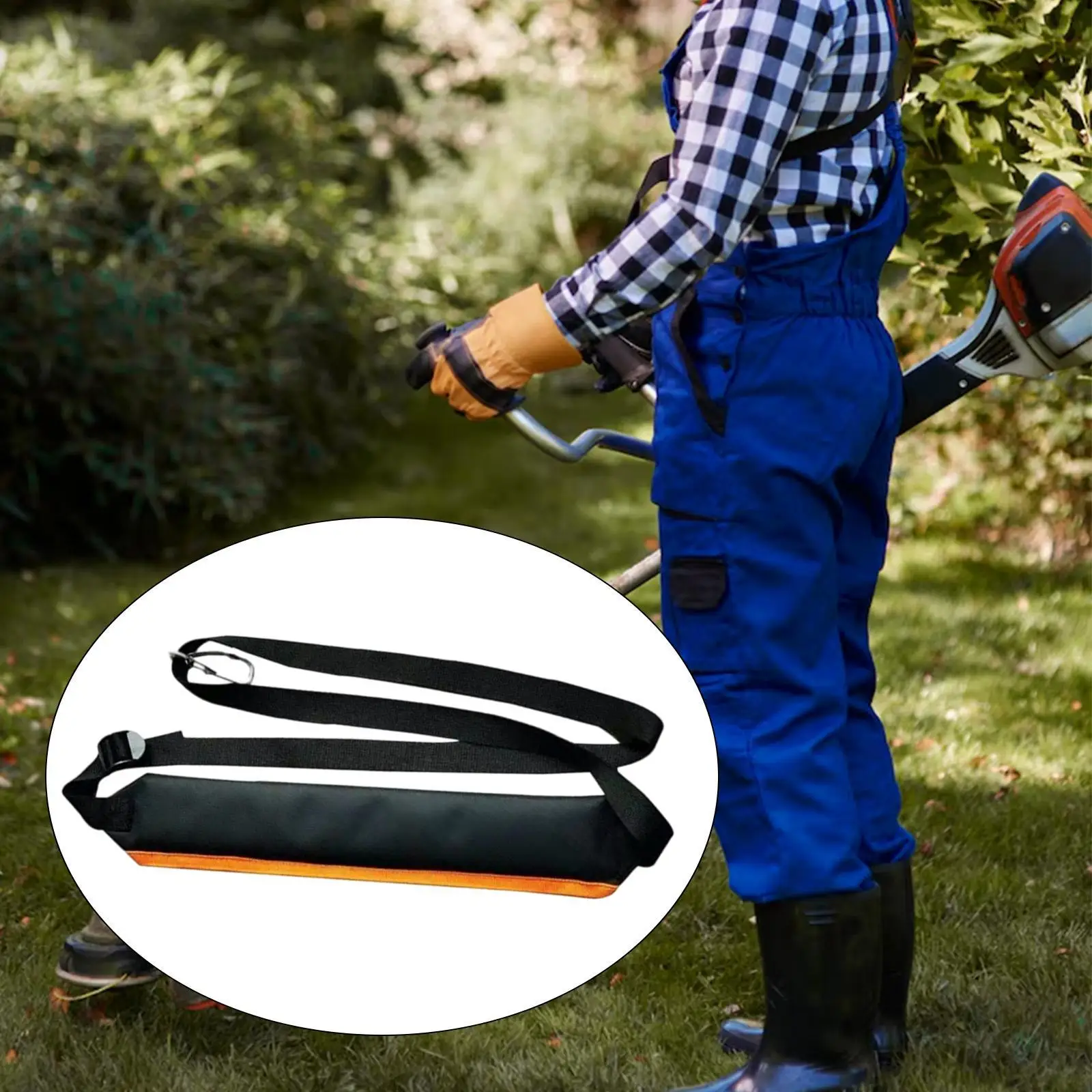 Correa de hombro para cortadora de césped, ajustable, cómoda y fácil de conectar, correa para desbrozadora, podadora de jardín