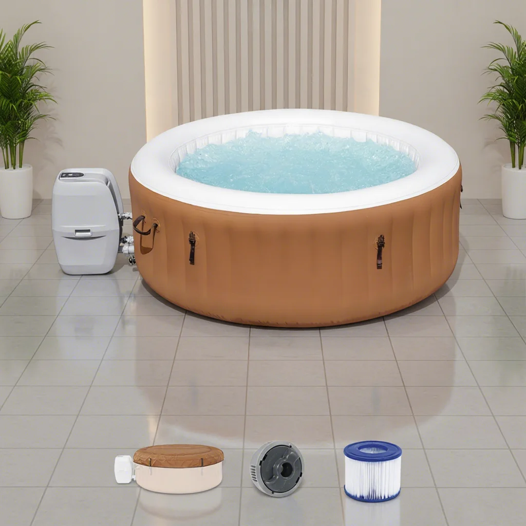 Inflatable Swimming Pool, with 4-6 Person Capacity,DWF Spa Tub, with UV-resistant Feature,  for Home & Commercial Use