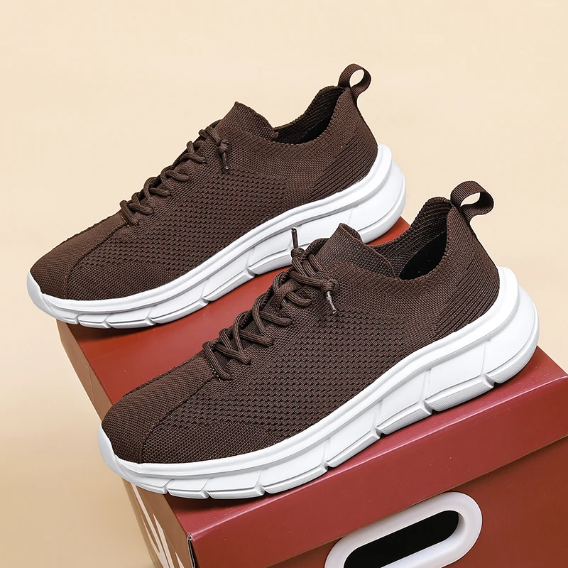 Men Running Shoes Low Top Casual Shoes Women Men Sneakers Outdoor Breathable Sock Shoes Cushioning Mesh Slip on Size 36-46