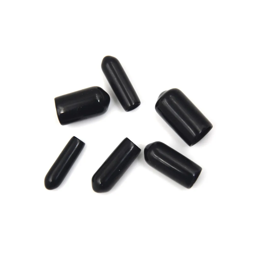 20 Stück schwarz umwelt freundliche PVC-End kappe Gewinde wasserdichte Abdeckung Vinyl Gummi Stahl Pol Rohr Rohr schützen