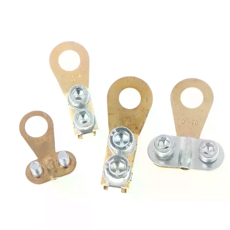 Abrazaderas de terminales de batería de cobre puro: conectores resistentes a la corrosión para reemplazo de batería de automóvil/camión