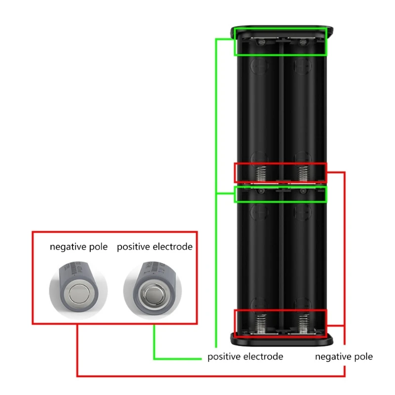 DIY Power Sources Box 18650 Battery Pack with LED Lighting and Advanced Charging Protocols Detachable Battery Case