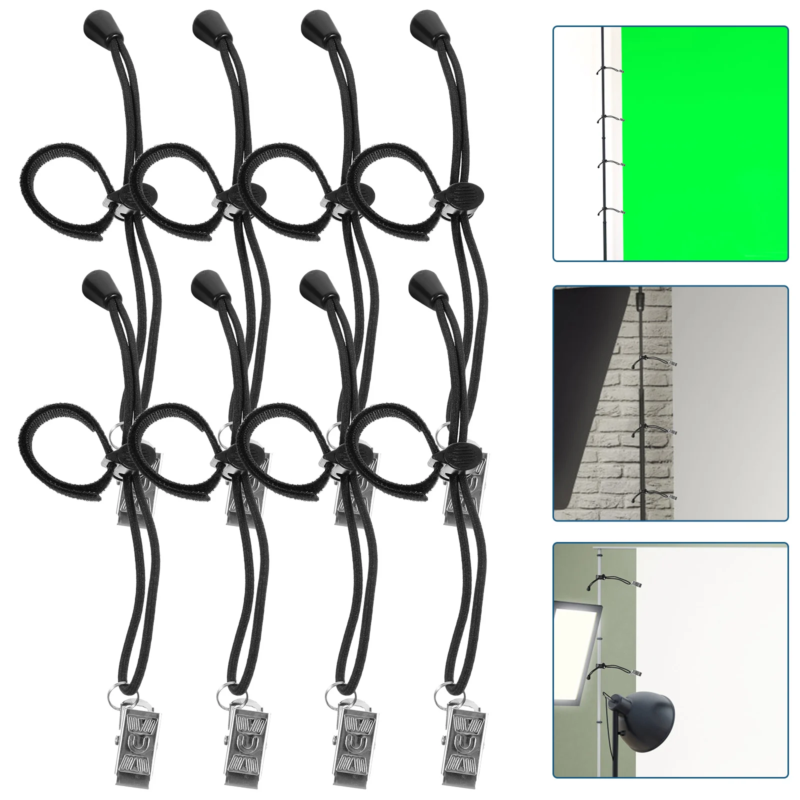 8 قطعة مقاطع القماش الخلفية متعددة الأغراض قابل للتعديل خلفية المشبك التصوير خلفية حامل مشبك القماش الخلفية #1