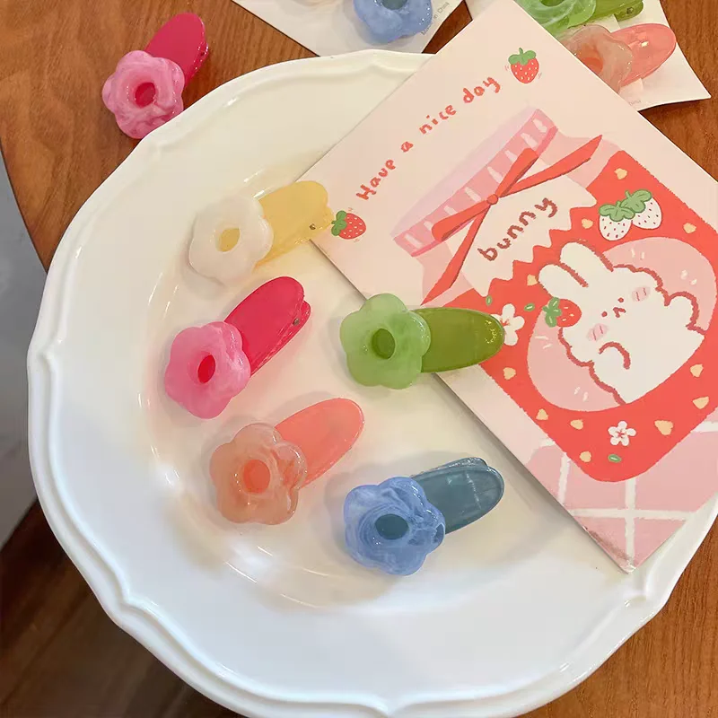 

Flower Heart Side Clip Kawaii for Girls Summer Bangs Baby Hair