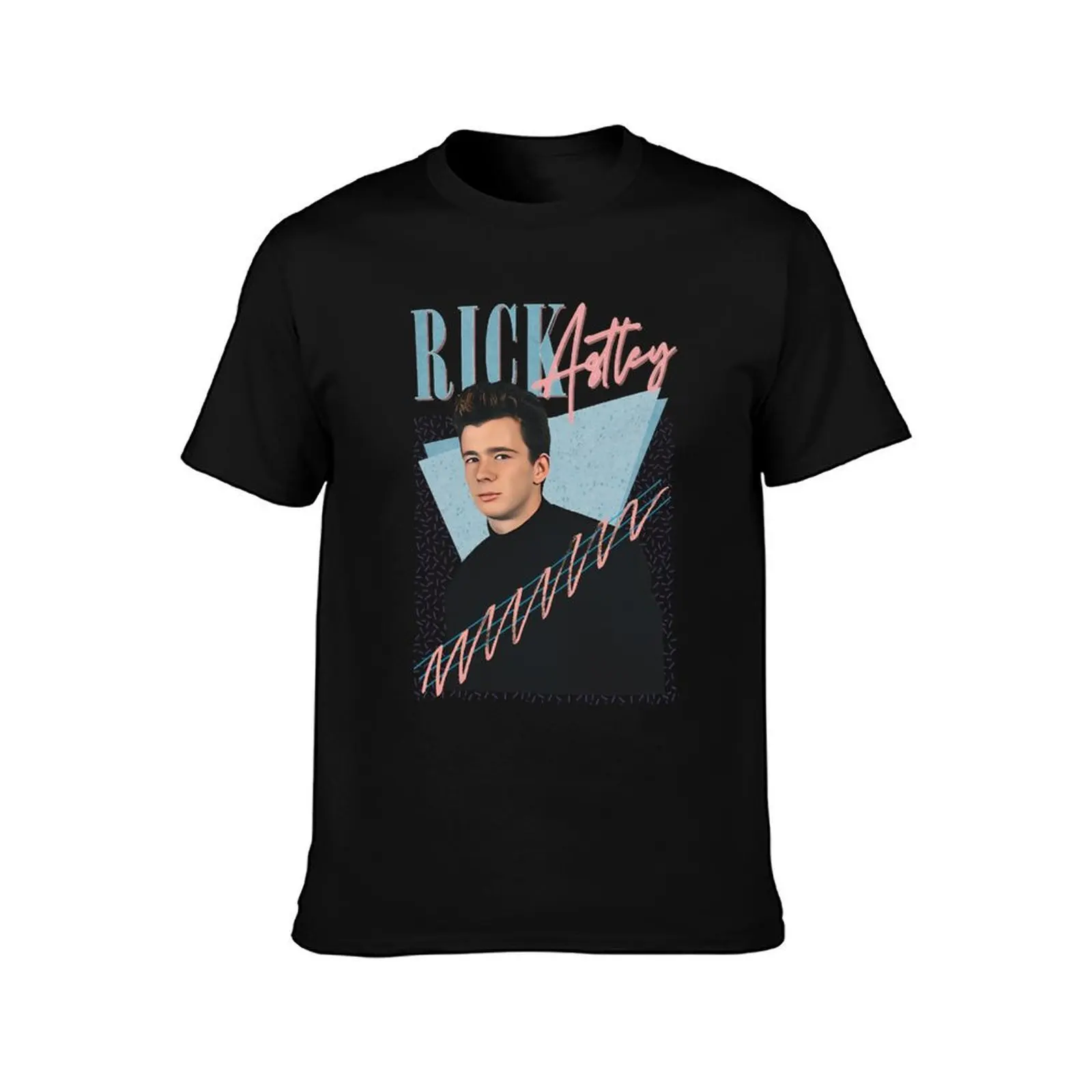 Rick Astley T-Shirt, Summer Casual Cotton Tee, Oversized Streetwear Tops, Vintage Graphic Print, Loose Fit Short Sleeve