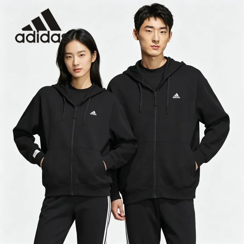 Adidas Retro Pattern Jacket - Spring Hip-Hop Loose-Pocket Street Coat - IV7607 - 1 PCS